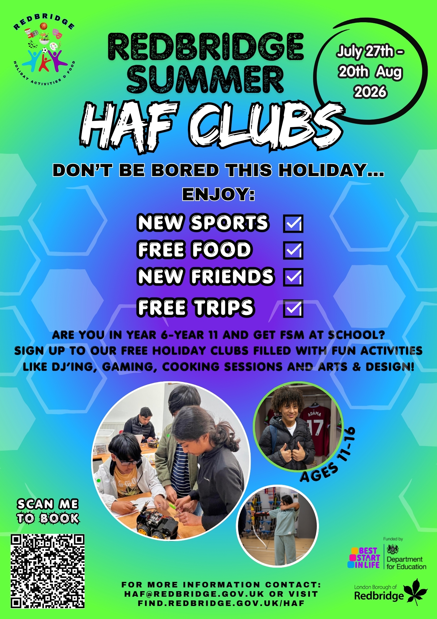 Secondary Aged Summer HAF Flyer 2026